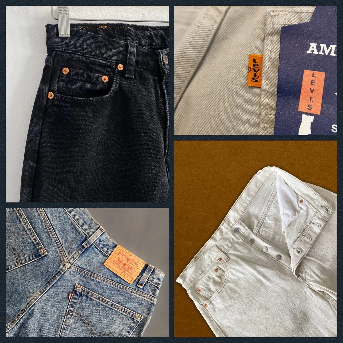 Faded vintage denim detail
